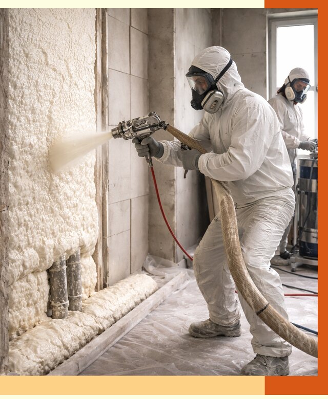 Напыление пенополиуретана в Инте от 7607 руб./м2 — услуги и монтаж ППУ | ТепломастерИнт