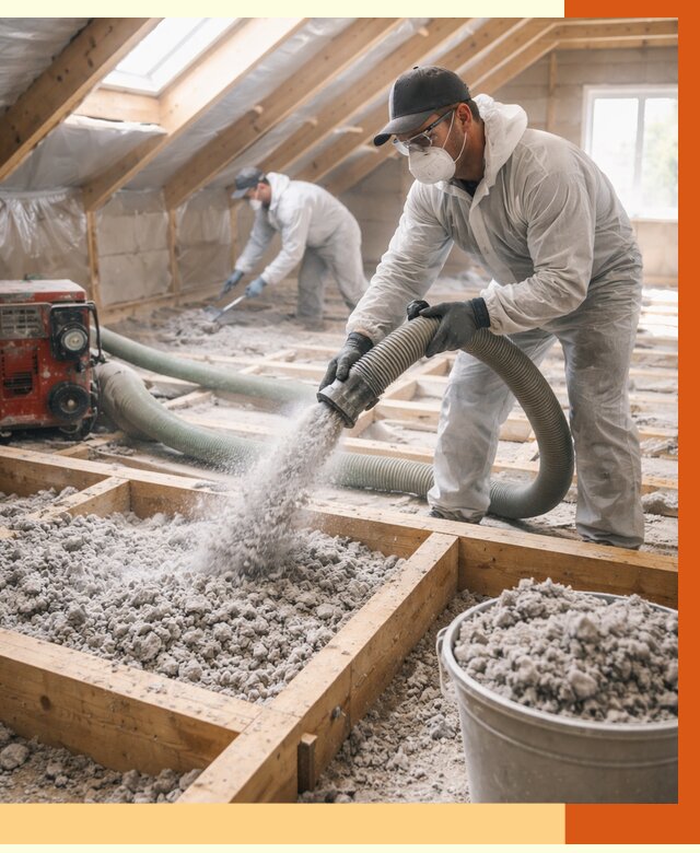 Утепление эковатой в Инте от 2992 руб./м2 — монтаж и задувка | ТепломастерИнт