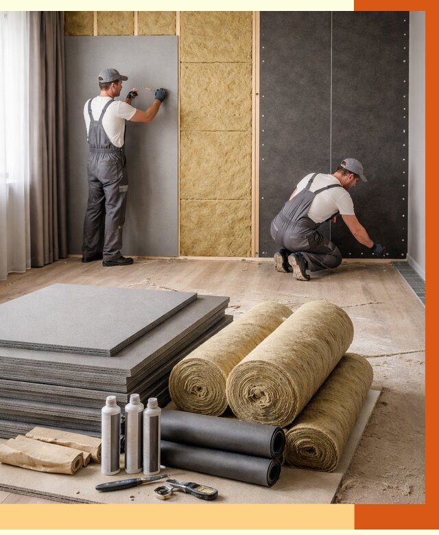 Шумоизоляция дома в Инте от 4564 руб/м2 — комплексная звукоизоляция под ключ | ТепломастерИнт