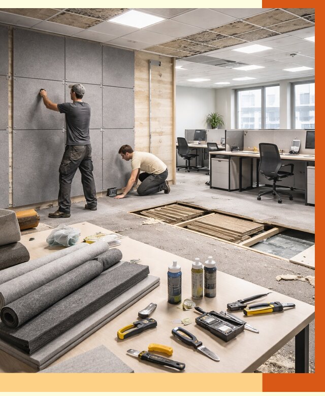 Профессиональная шумоизоляция офиса в Инте от 6846 руб. за м2 | ТепломастерИнт