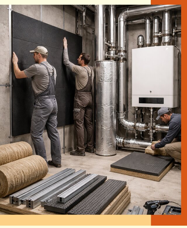 Шумоизоляция котельной в Инте от 6592 руб. под ключ | Профессиональная звукоизоляция — ТепломастерИнт