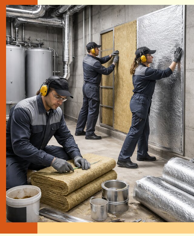 Шумоизоляция котельной в Инте: профессиональный монтаж и материалы