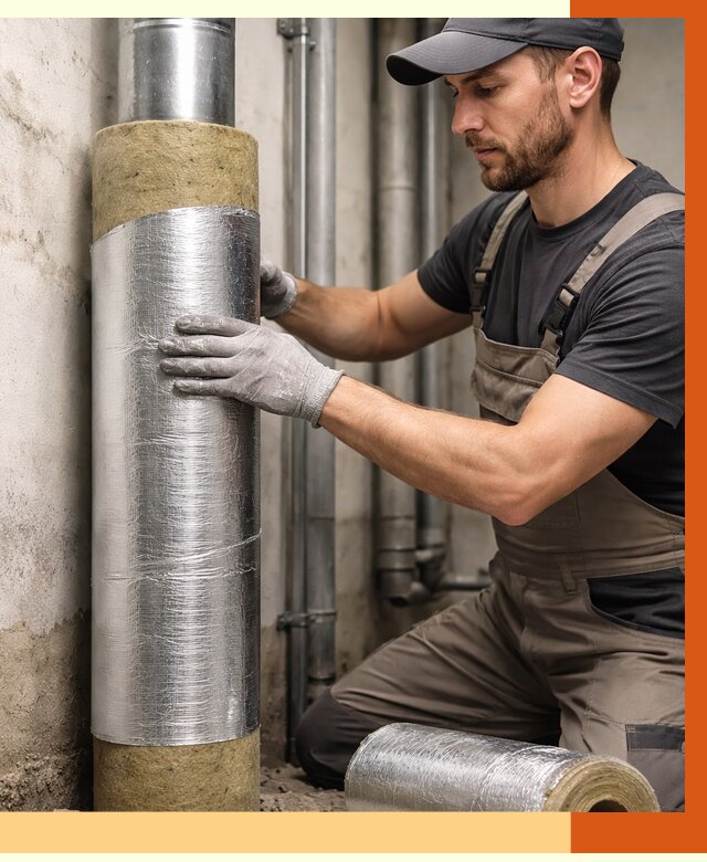 Шумоизоляция труб в Инте от 1217 руб. — шумоподавление и звукоизоляция труб | ТепломастерИнт