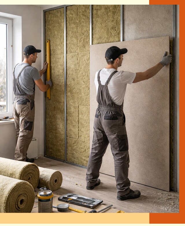 Шумоизоляция стен в Инте от 4564 руб/м2 — звукоизоляция стен под ключ | ТепломастерИнт