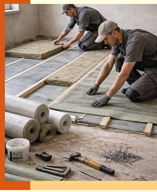 Шумоизоляция пола в Инте — профессиональная звукоизоляция помещений