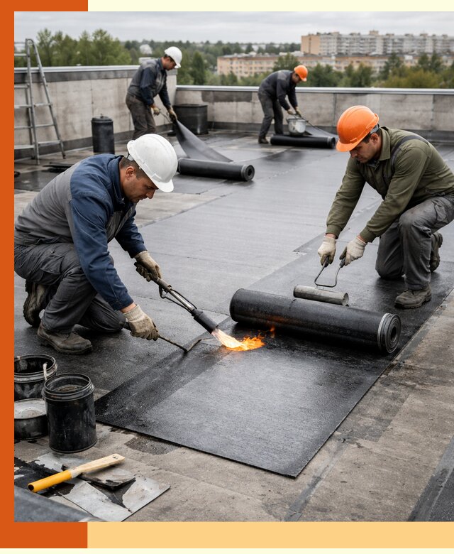 Профессиональная гидроизоляция плоской кровли в Инте