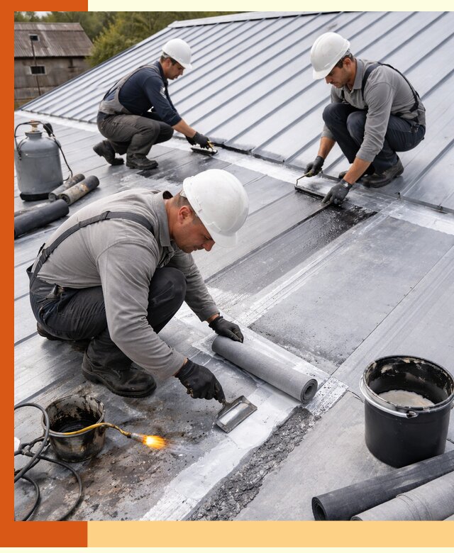 Гидроизоляция металлической кровли с гарантией в Инте