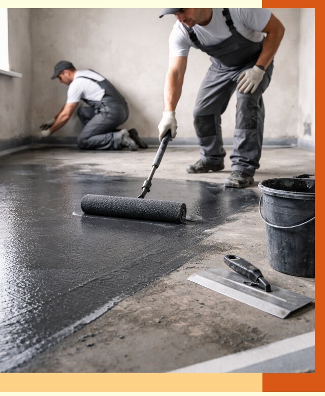 Профессиональная гидроизоляция пола в Инте от 8621 руб. под ключ | ТепломастерИнт