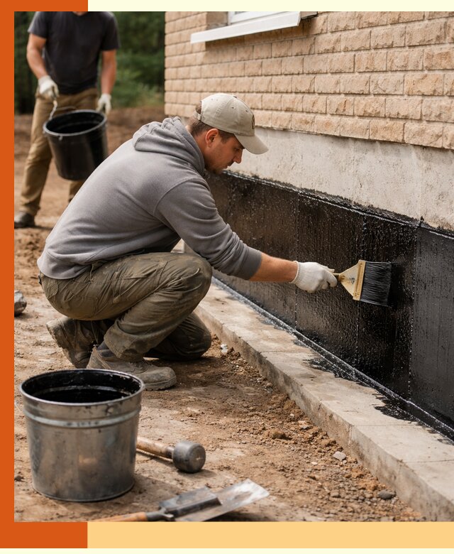 Гидроизоляция цоколя домов и зданий в Инте эффективными методами