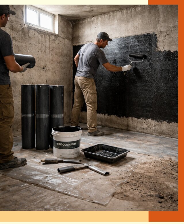Гидроизоляция подвала в Инте от 3550 руб. под ключ | Профессионально — ТепломастерИнт
