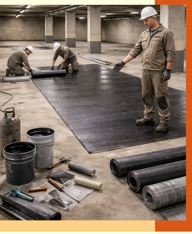 Гидроизоляция паркинга в Инте от 1217 руб/м² — профессиональная защита | ТепломастерИнт