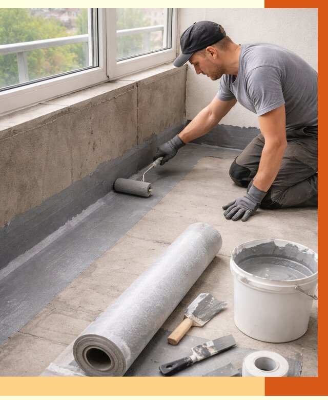 Профессиональная гидроизоляция балкона в Инте от 4260 руб. | ТепломастерИнт