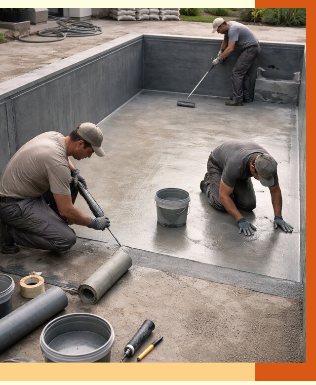 Профессиональная гидроизоляция бассейна в Инте от 6592 руб. за м2 | ТепломастерИнт