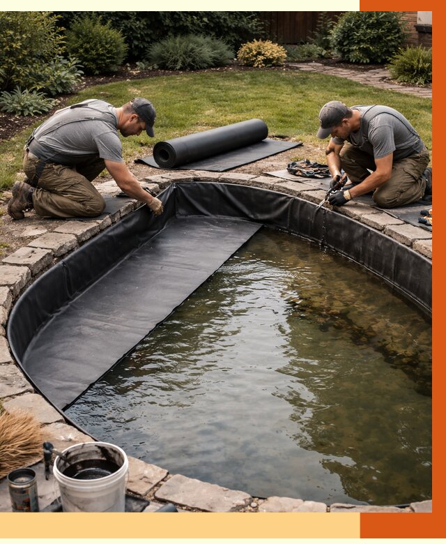 Гидроизоляция пруда в Инте от 15213 руб. под ключ | ТепломастерИнт профессионально