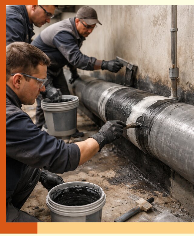 Гидроизоляция труб в Инте — защита и герметизация коммуникаций