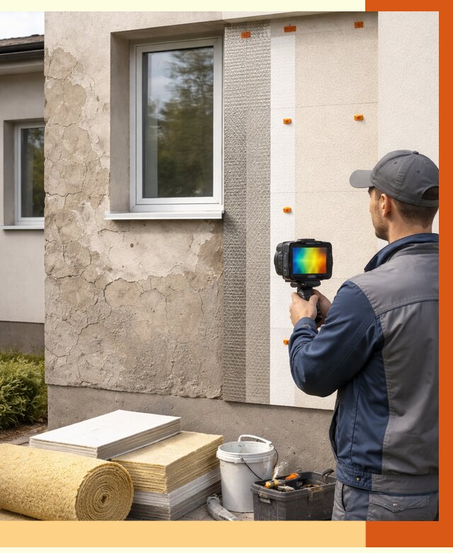 Тепловизионное обследование фасада в Инте от 4564 руб. под ключ | ТепломастерИнт