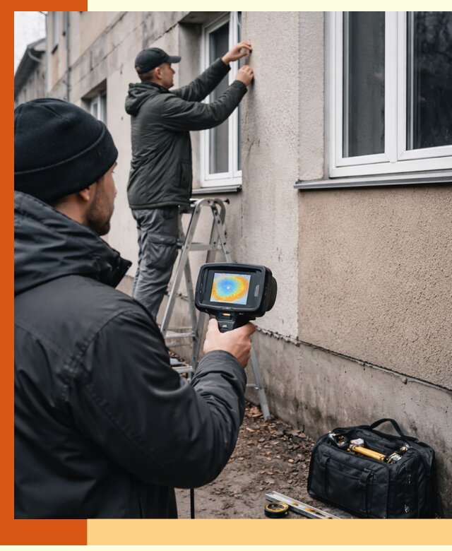 Тепловизионное обследование фасада в Инте для выявления дефектов