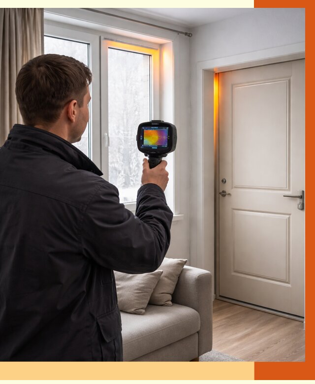 Тепловизионное обследование окон и дверей в Инте от 4564 руб. | ТепломастерИнт