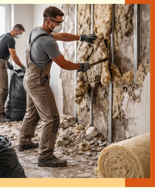 Демонтаж старого утеплителя в Инте от 3550 руб. — работы под ключ | ТепломастерИнт