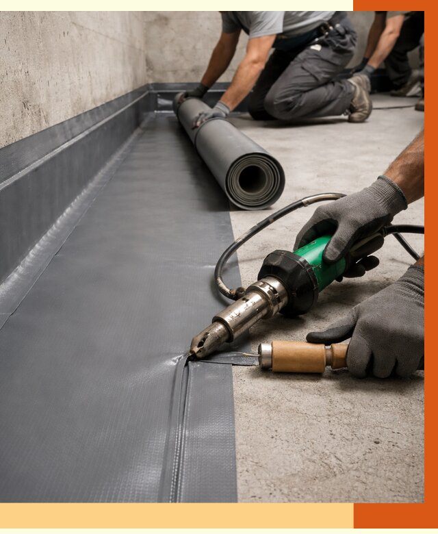 Монтаж гидроизоляционной мембраны в Инте от 1009 руб/м2 | ТепломастерИнт