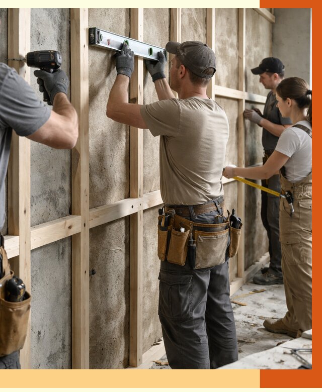 Монтаж обрешетки под утепление в Инте от 1166 руб/м² | Заказать у ТепломастерИнт