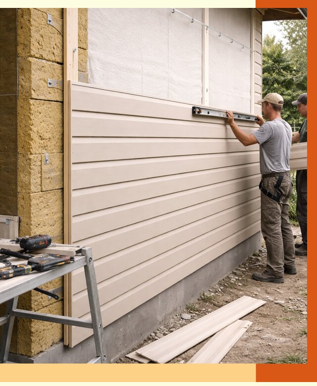 Монтаж сайдинга после утепления в Инте от 1876 руб. — обшивка и облицовка | ТепломастерИнт