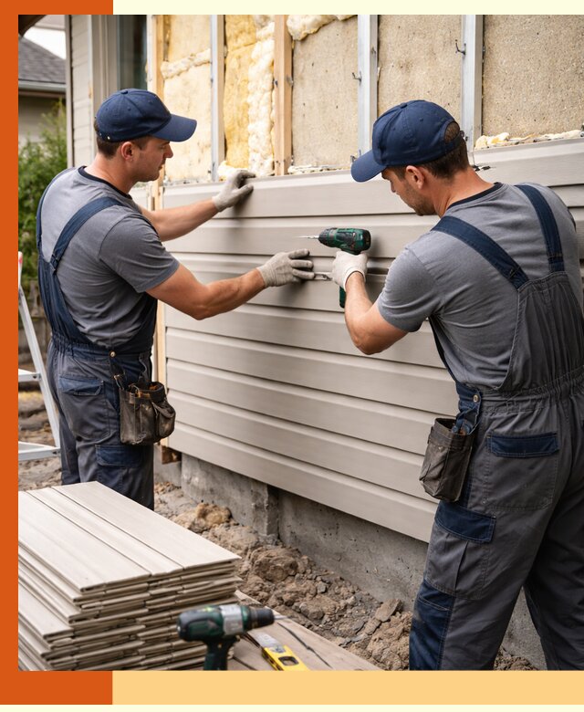 Монтаж сайдинга после утепления в Инте качественно и надежно